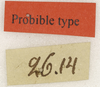 Bucrates capitatus (De Geer, 1773): labels (possibly a type). (Otu).