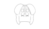 Brakeracris varablancensis Rowell, 1995: Fig. 4E. male head, frontal view. (Otu).