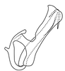 Aedeagus, lateral view on Coarctana vilavelha Domahovski & Cavichioli, 2023: Male holotype [DZUP]: aedeagus, lateral view. (Observation).