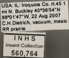Other on Destria fumida (Sanders & DeLong, 1917): Labels. Labels for the specimen used for the Female Immature dorsal, lateral and face images. (Observation).