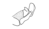 Leptalacris fastigiata Descamps & Rowell, 1978: Fig. 8. aedeagus, lateral view. (Otu).