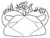 Subgenital plate, ventral view on Caruya brevicauda Linnavuori & DeLong, 1978: Caruya brevicauda, genital capsule, dorsally. (Observation).