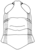 Leiotettix flavipes Bruner, 1906: Fig. 25. female head and pronotum, dorsal view. (Otu).