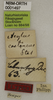 CollectionObject 1529607; 6e7a3d7d-dbe6-4b9c-94a6-bf4e3be57d4f: labels (holotype). (CollectionObject).