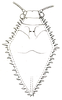 Sasima spinosa spinosa (Brunner von Wattenwyl, 1898): Pl. XIX, Fig. 47a. female pronotum, dorsal view. (Otu).