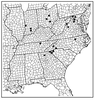 Melanoplus hubbelli Hebard, 1935: Geographic distribution. (Otu).