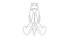 Exerythracris volcanica Rowell, 1995: Fig. 3G. endophallus, dorsal view. (Otu).