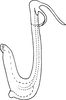 Aedeagus, lateral view on Empoascanara (Empoascanara) dravidana Dworakowska, 1980: Aedeagus, lateral view. (Observation).