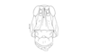 Tebacris nigrisoma Cigliano, 1989: Fig. 207. female, head, frontal view. (Otu).