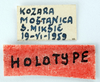 CollectionObject 1543444; 12af16bc-ec2d-4acf-9a1d-3850ec525ed1: labels (holotype of Miramella bosnica Miksic, 1969). (CollectionObject).