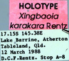 CollectionObject 1504240; ed73b0ea-a3db-4927-a19f-76c232653ca8: labels (holotype). (CollectionObject).