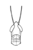 Oxybleptella sagitta Giglio-Tos, 1894: Fig. 22. male, dorsal outline of head and pronotum (Oxybleptella pulchella). (Otu).