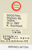 CollectionObject 1518527; 39677b32-4387-4b42-bcfa-0344ea2faa9f: labels (holotype). (CollectionObject).