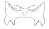 Orotettix andeanus (Bruner, 1913): Fig. 23. epiphallus, dorsal view. (Otu).