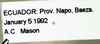 CollectionObject 1522351; b9283acb-dd9a-443b-b62e-40d2c935a8f8: label (holotype). (CollectionObject).