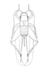 Gryllosoma esau Hebard, 1928: Plate III. Fig. 2 (after allotype). female, dorsal outline. (Otu).