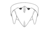Scirtopaon dorsatus Descamps & Rowell, 1984: Fig. 9E. male, furcula, supraanal plate and cerci, dorsal view. (Otu).