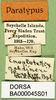 CollectionObject 1502205; 30bb8947-565d-4ddc-ba1a-a2937d2a7ab0: labels (paratype). (CollectionObject).