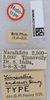 CollectionObject 1518977; efb0eedf-71e1-4ac5-a7db-26a1ab01838f: labels (holotype). (CollectionObject).