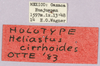 CollectionObject 1499468; 12a4e394-b051-4a29-8be2-49a656189c68: labels (holotype). (CollectionObject).