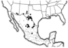 Acrolophitus maculipennis (Scudder, 1890): distribution. (Otu).