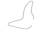 Eucosmetacris festae (Giglio-Tos, 1898): Fig. 132. male cercus, internal face, lateral view. (Otu).