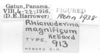 CollectionObject 1523832; 9ea490fb-3ab8-4eeb-863e-d47f6c019073: lalels (holotype). (CollectionObject).