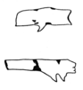 Figs. 3, 4. left forefemur and left middle femur, external view. Depicts Dissonulichen (Dissonulichen) hebardi (Costa Lima & Guitton, 1960), an Otu.