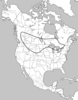 Melanoplus huroni Blatchley, 1898: Geographic distribution. (Otu).