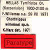 labels (paratype). Depicts CollectionObject 1543108; 1761bf07-23f9-45b3-88f4-23cb96f5167a, a CollectionObject.