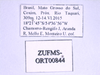 CollectionObject 2189003; 3e92da30-72d7-4127-a757-5a992b930552, ZUFMS ORT00844: Specimen label. (CollectionObject).