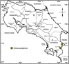 Eriolus acutipennis Saussure & Pictet, 1898: map. (Otu).