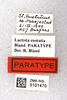 labels (paratype). Depicts CollectionObject 1594423; 2bdc562e-521d-45b4-a6a0-a668a08ef62b, a CollectionObject.