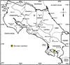 Bucrates capitatus (De Geer, 1773): distribution in Costa Rica. (Otu).