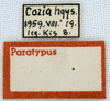 CollectionObject 1575352; 86c3acf4-7990-48d1-b219-04f563e8a432: labels (paratype). (CollectionObject).