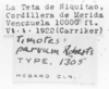 CollectionObject 1524031; b76df5b5-ac06-4508-bd9f-81e575bce98f: labels (holotype). (CollectionObject).